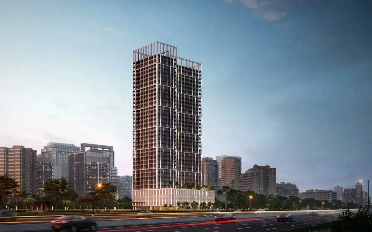 Binghatti Titania architectural exterior render from Binghatti