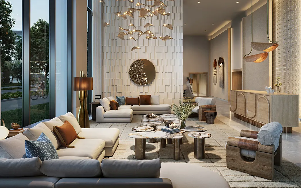 Montiva by Vida lobby interior, developer architectural render