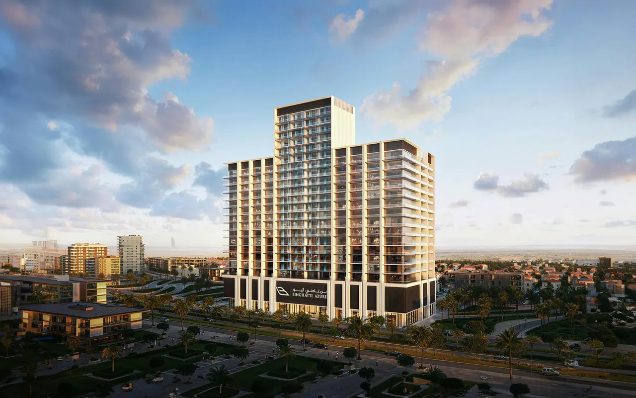 Binghatti Azure architectural exterior render by Binghatti