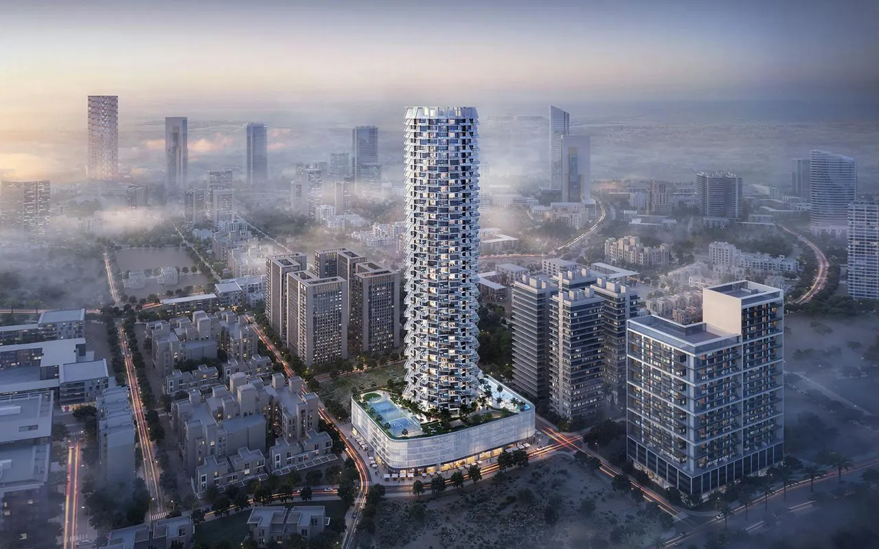 Binghatti Grove architectural exterior render by Binghatti