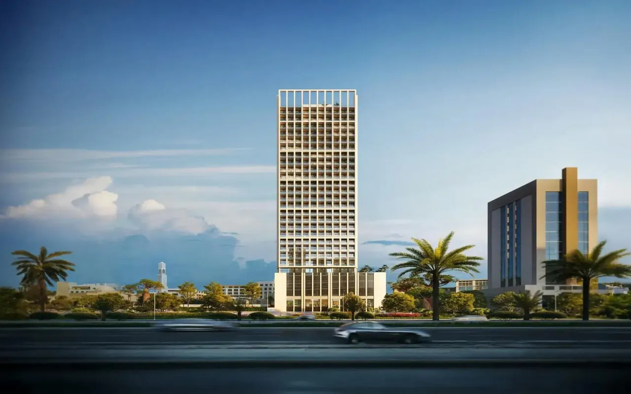 Binghatti Moonlight architectural exterior render by Binghatti