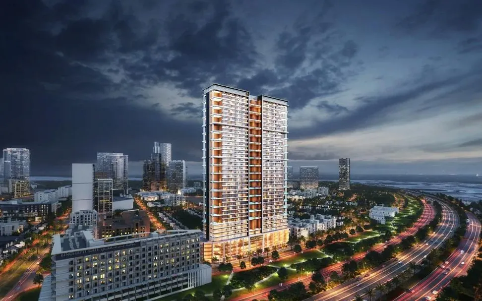 Binghatti Onyx architectural exterior render by Binghatti