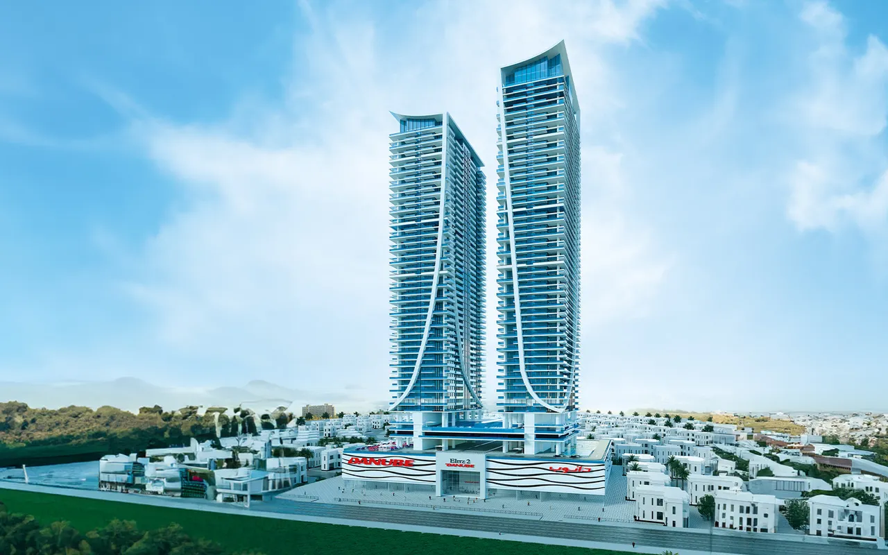 elitz 2, developer architectural render from Danube; full development context, specific tower not identified