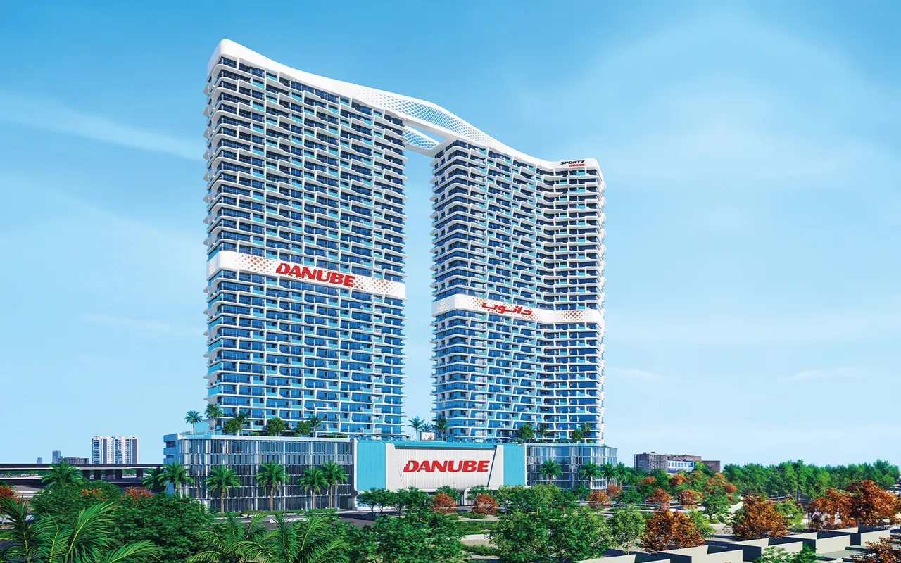 sportz, developer architectural render from Danube; full development context, specific tower not identified