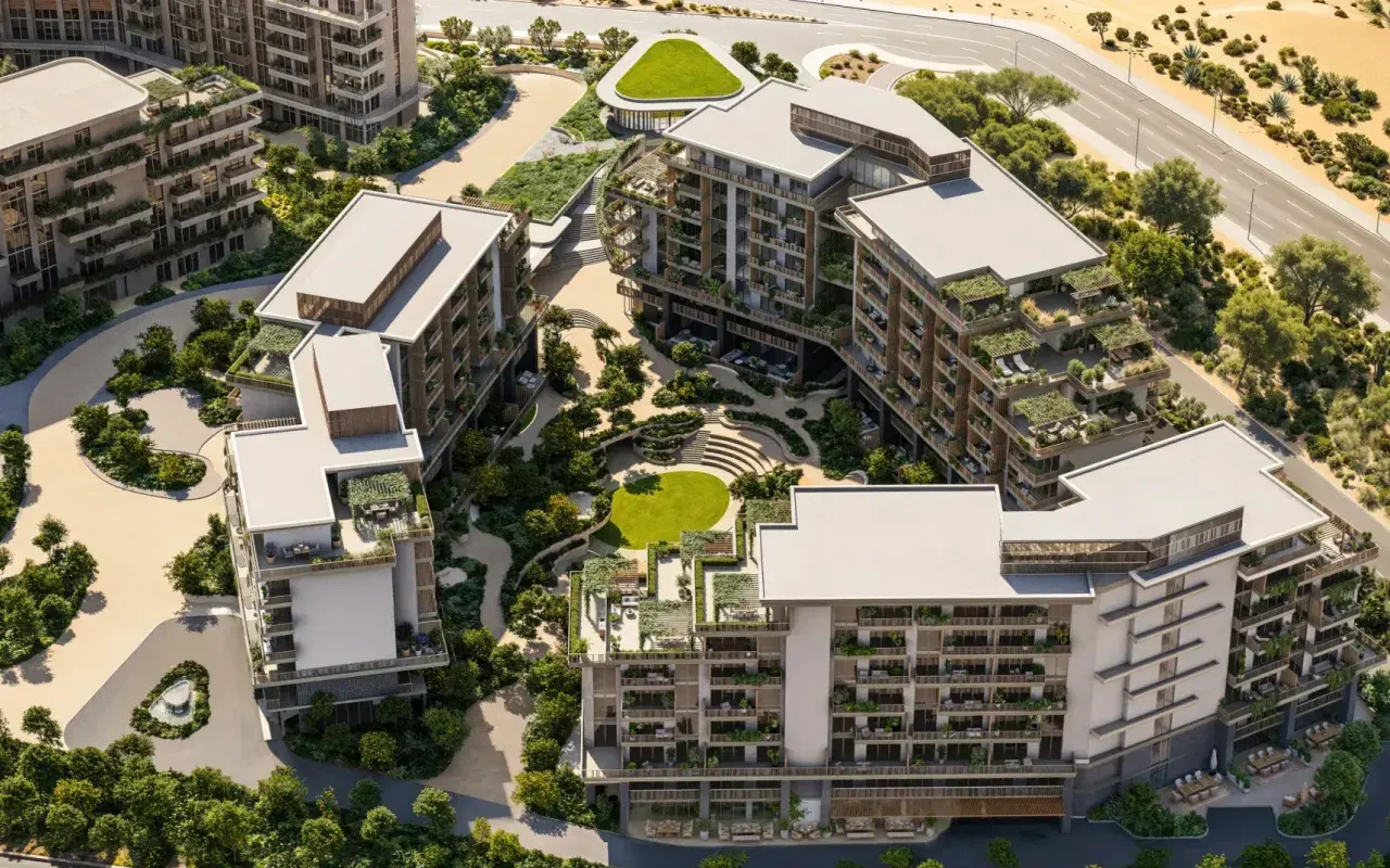 Arancia Yards By Beyond architectural exterior, developer render from BEYOND Developments. Portfolio project: Arancia Yards By Beyond. Developer imagery.