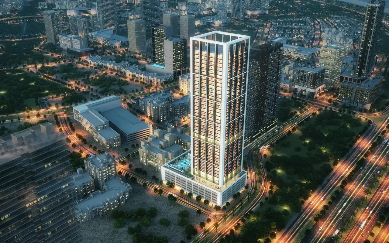 Binghatti Apex architectural exterior, developer render from Binghatti