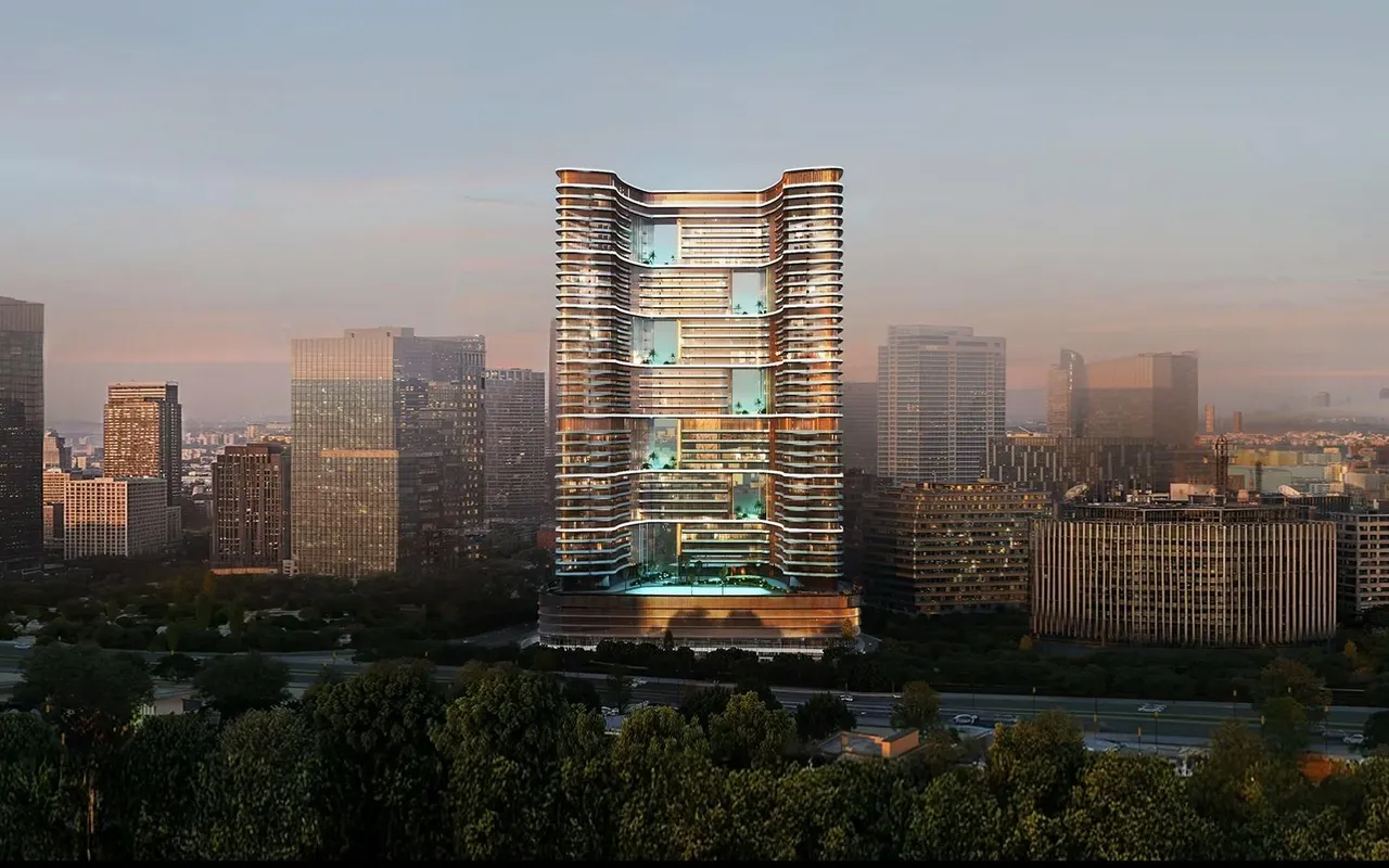 Binghatti Hillviews architectural exterior, developer render from Binghatti