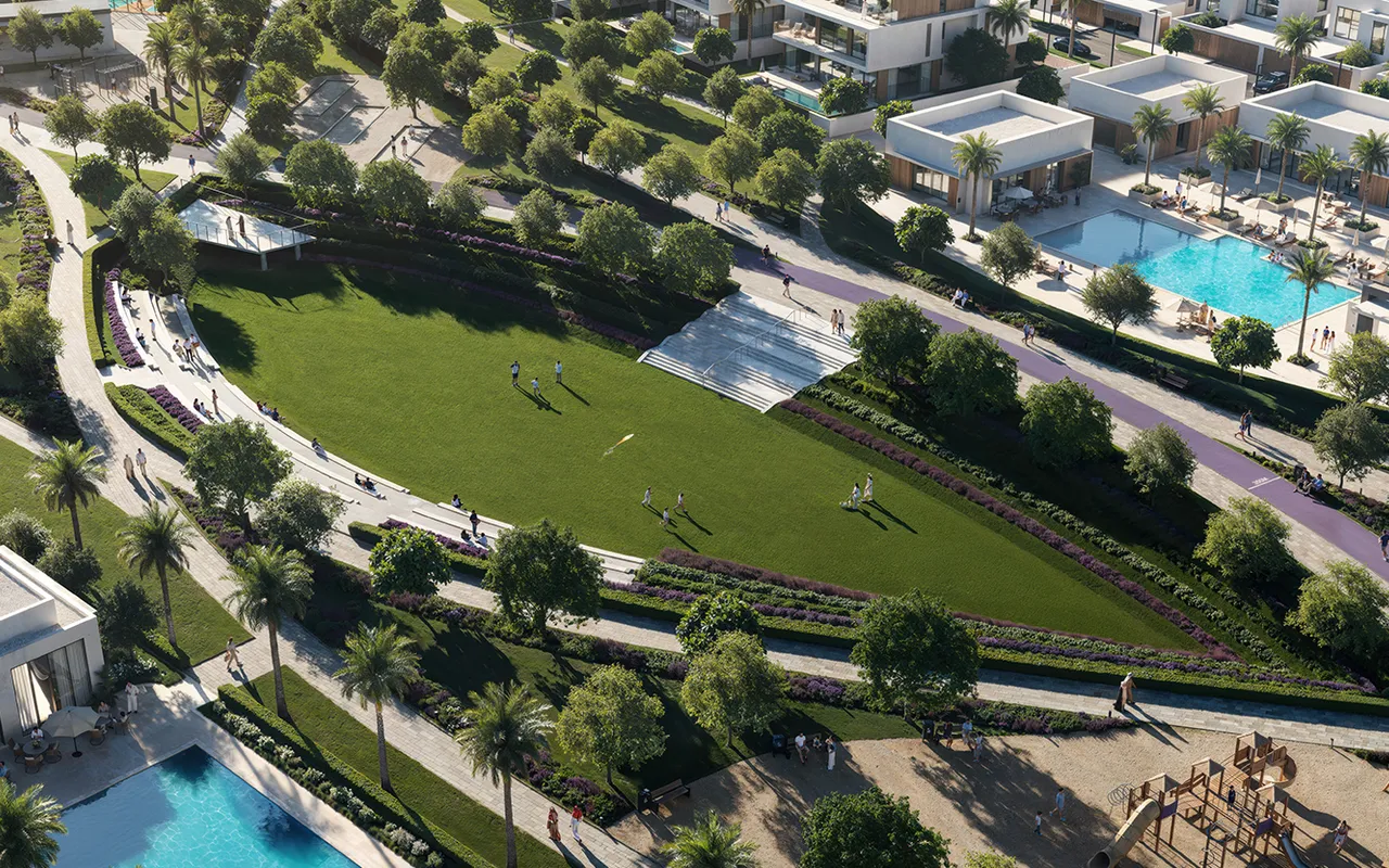 Equiterra 2 at Grand Polo Club and Resort landscaped amenities, developer render from Emaar