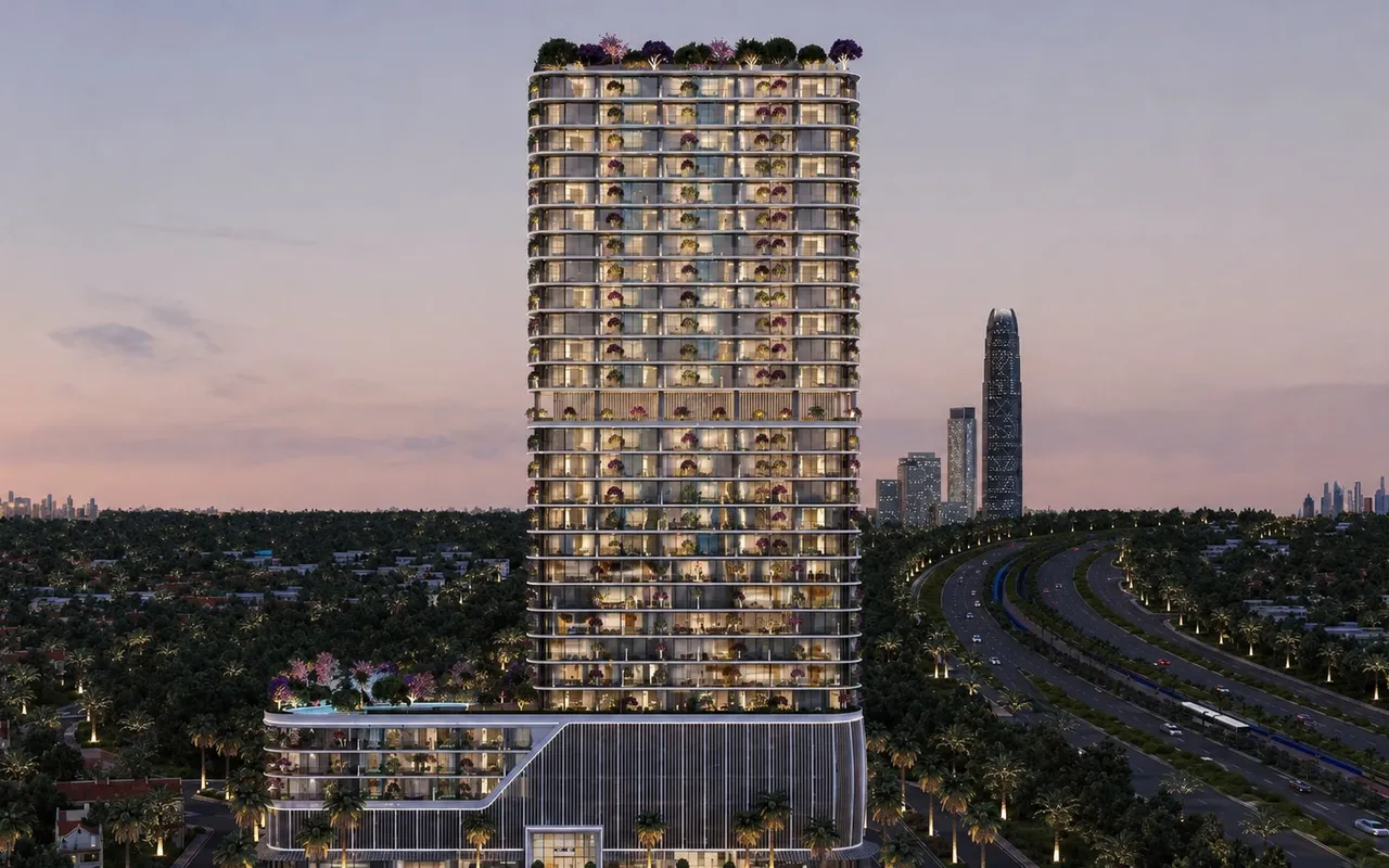Interstellar Tower architectural exterior, developer render from Mr. Eight