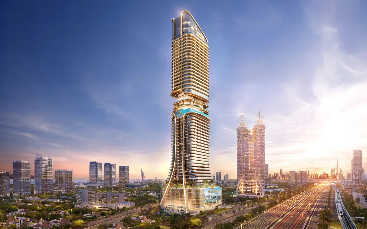 Shahrukhz by Danube architectural exterior, developer render from Danube Properties